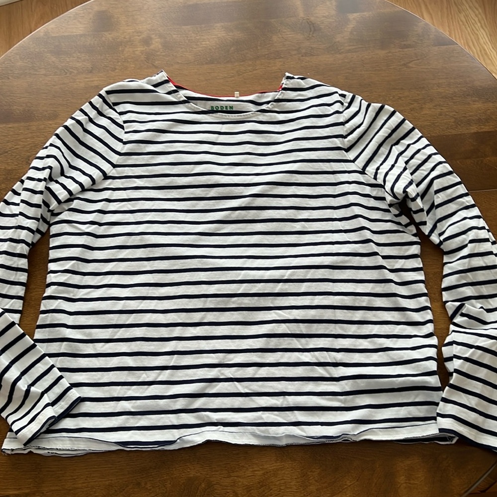 Boden Ella Long Sleeve Breton Shirt